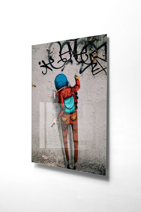 Wallity Cuadro Decorativo de Vidrio Templado Banksy 30 x 45 cm Wallity Cuadro Decorativo de Vidrio Templado Banksy 30 x 45 cm